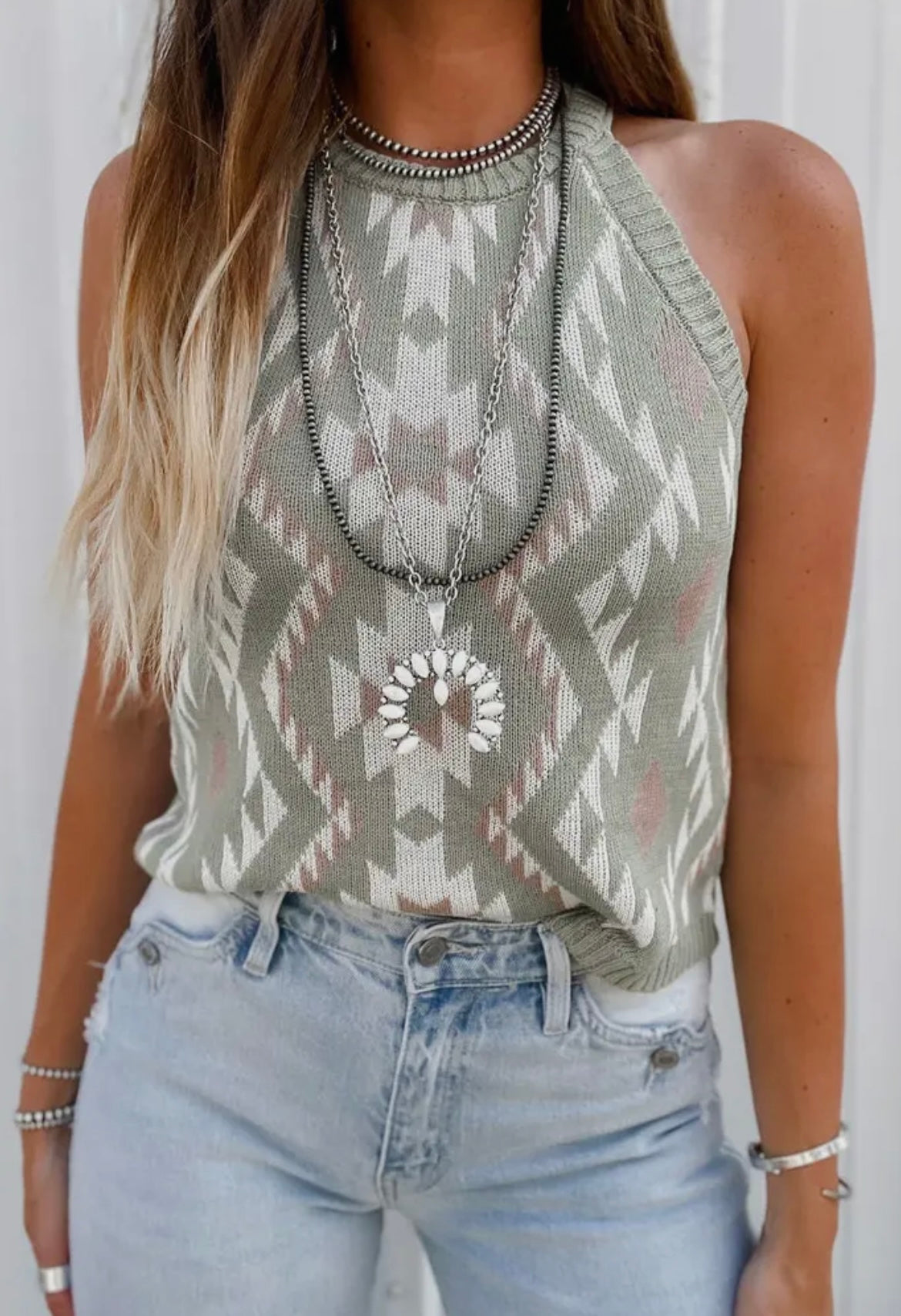 Aztec Sweater Tank