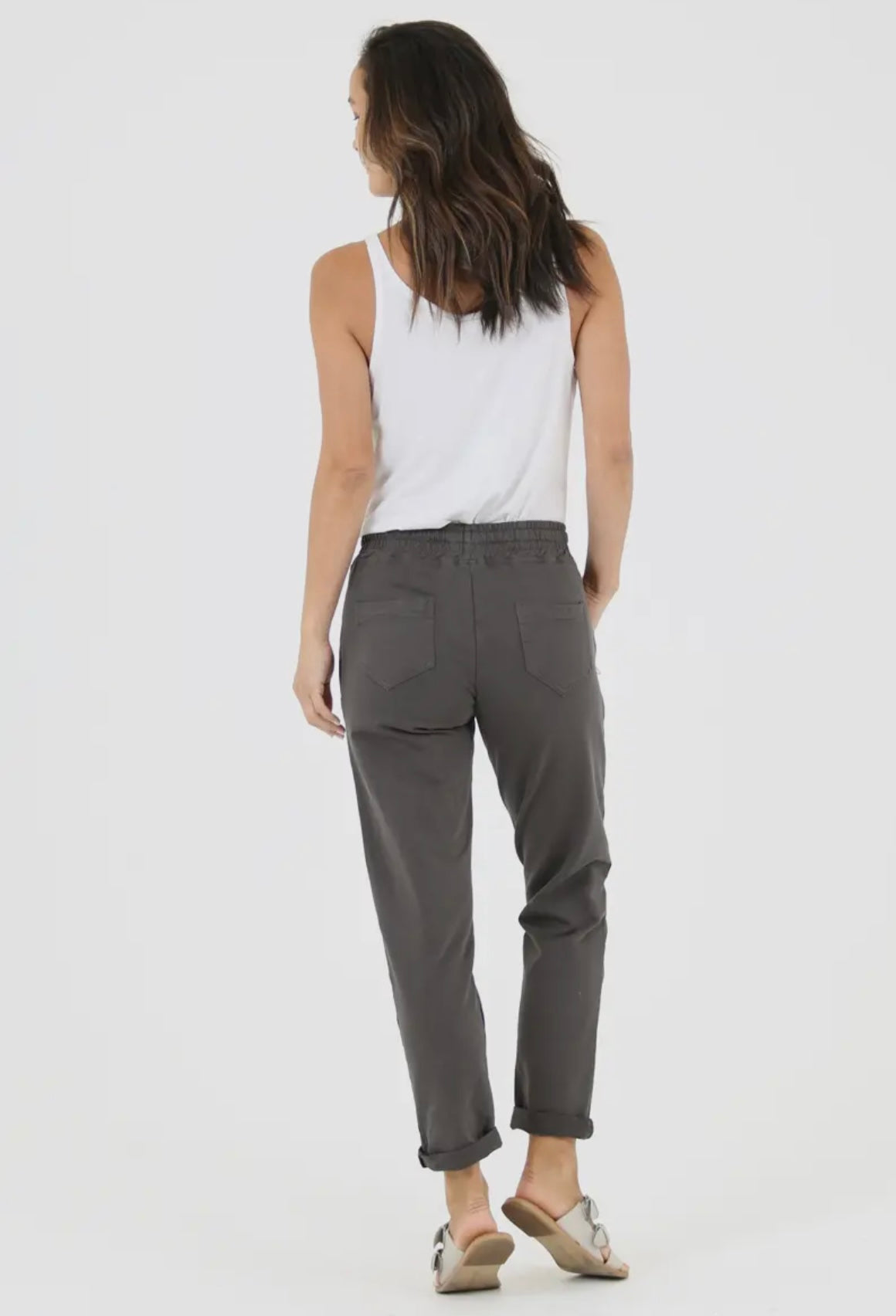 Front Zip Pocket Jogger-Slate