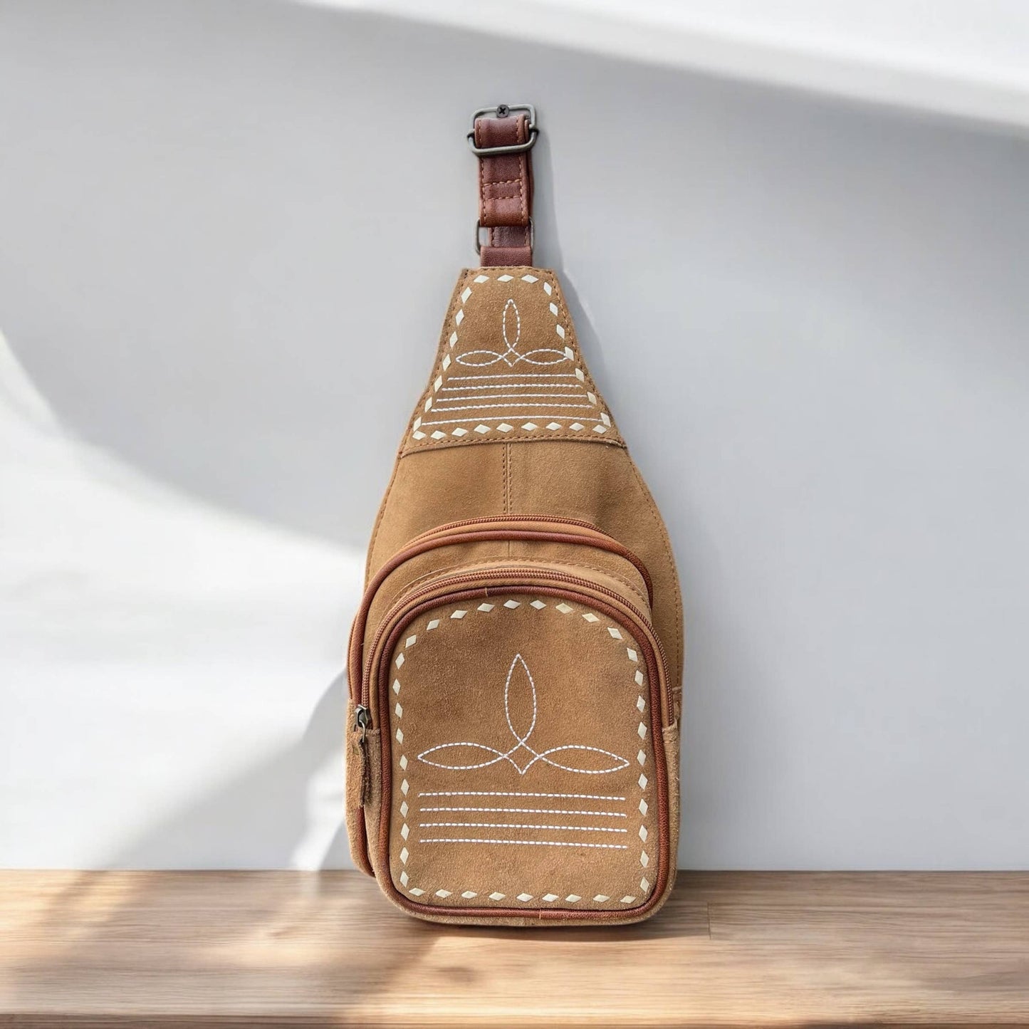 BootStitch Sling bag-tan
