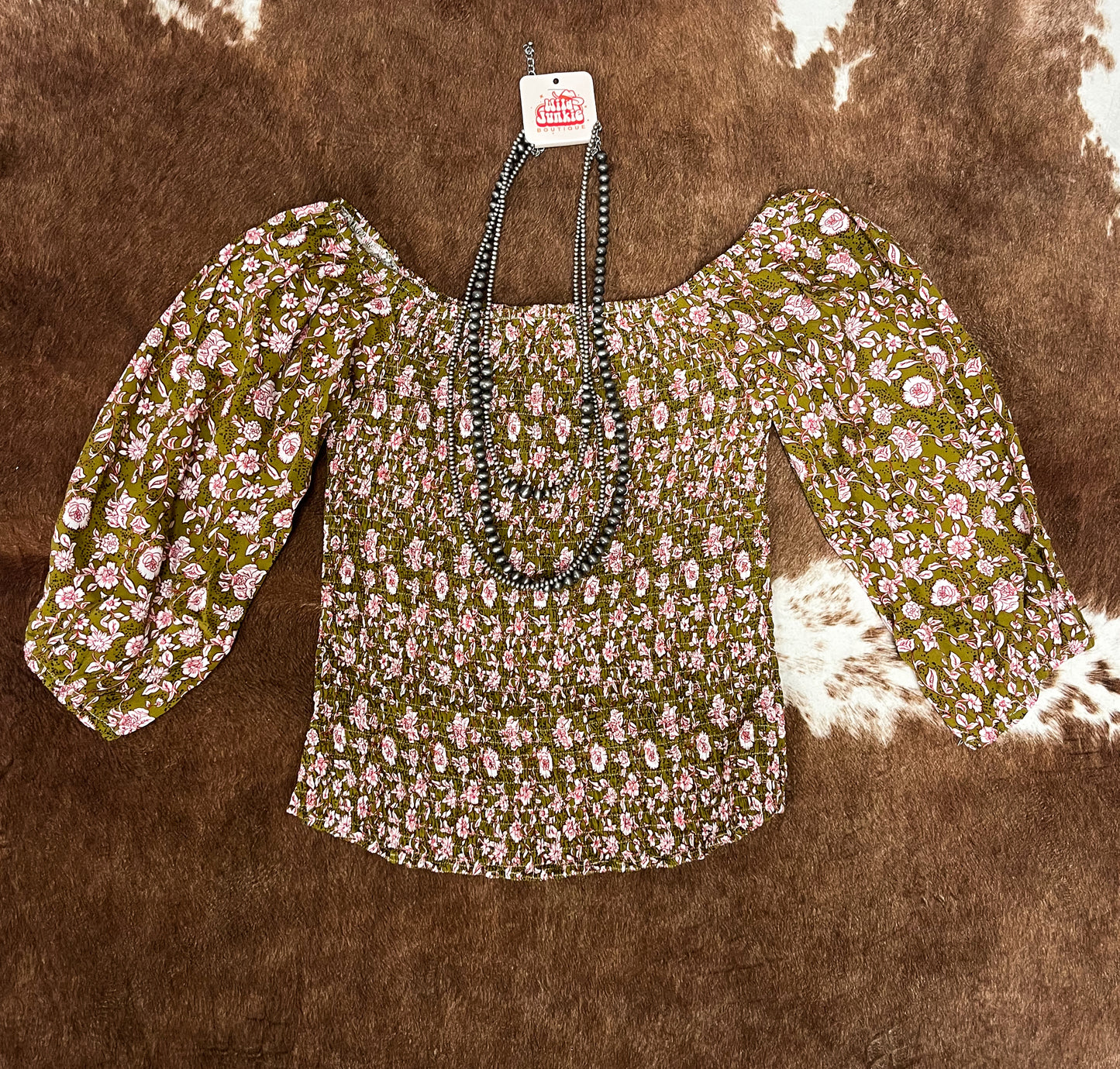 Floral Smocked Blouse