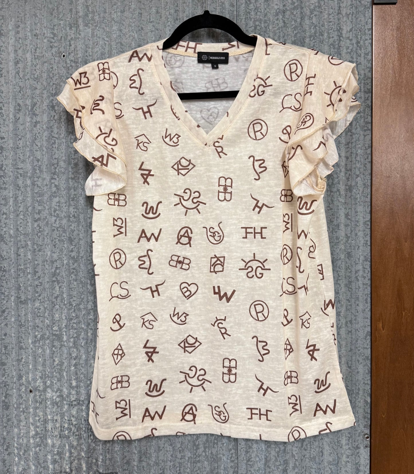 Branded Ruffle Top