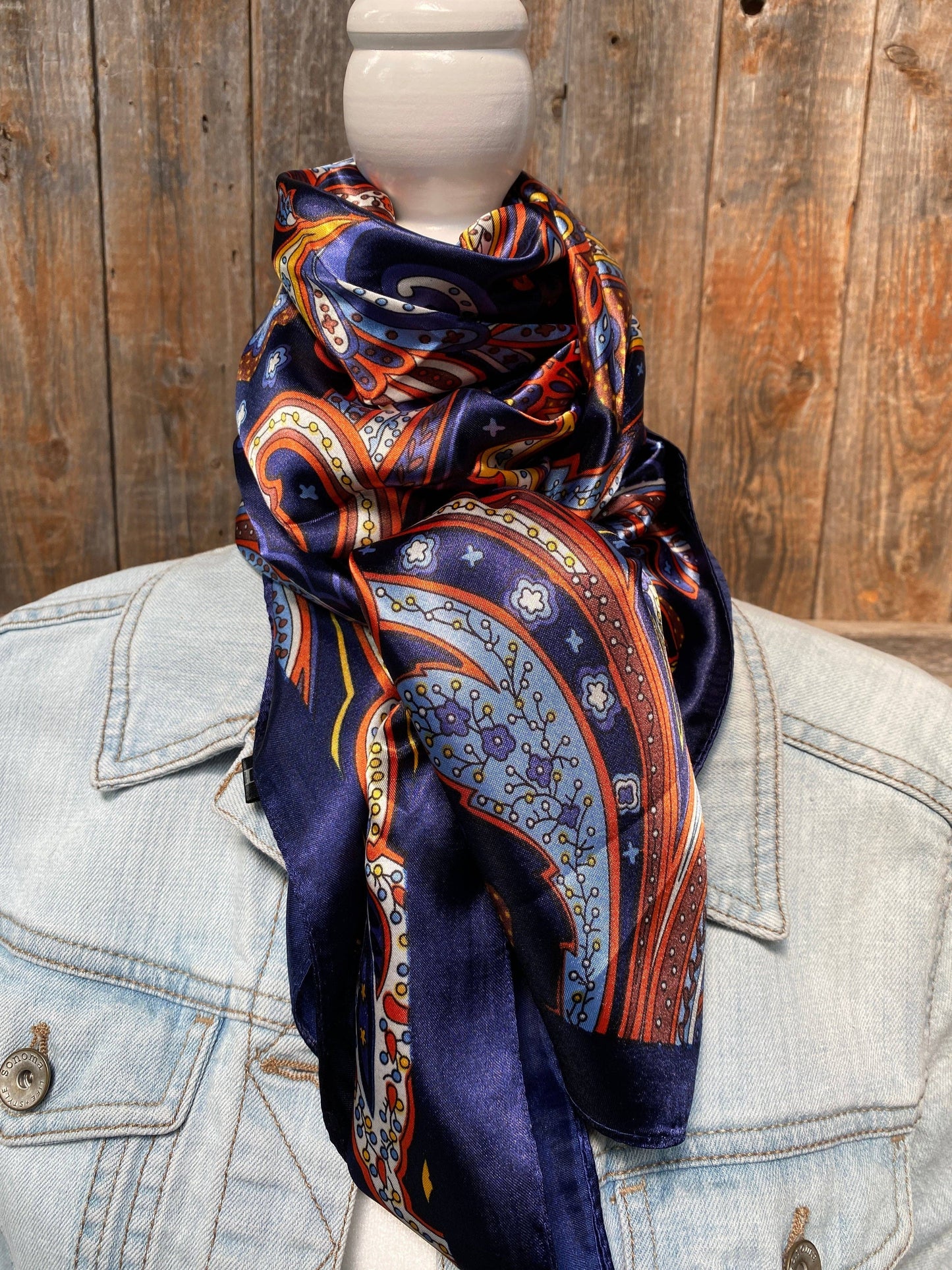 Blue Hippie Paisley Wild Rag