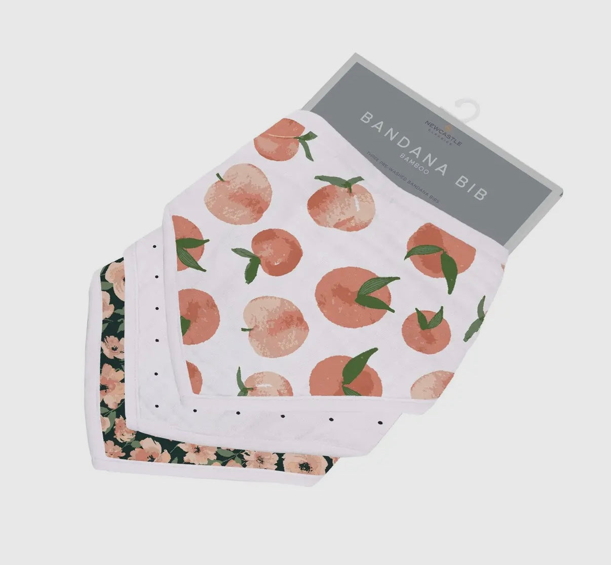 Sweet Peach Bandana Bib Set