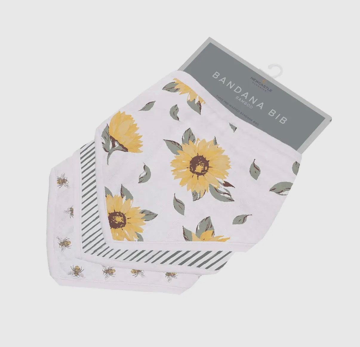Sunflower Bandana Bib Set
