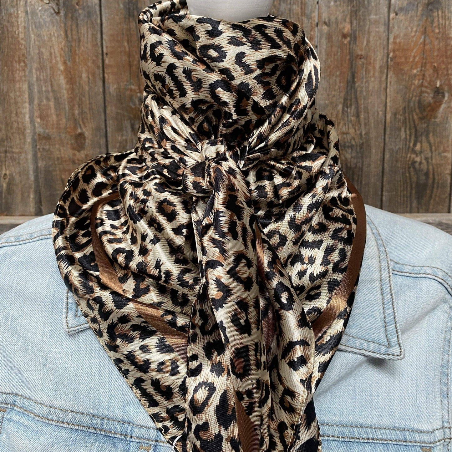 Tan Leopard Wild Rag