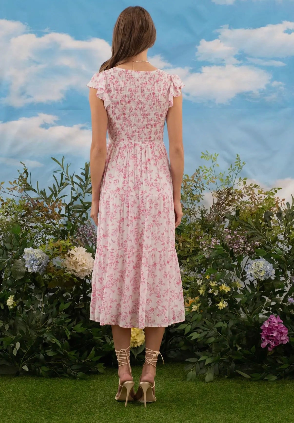 Floral Smock Midi Dress