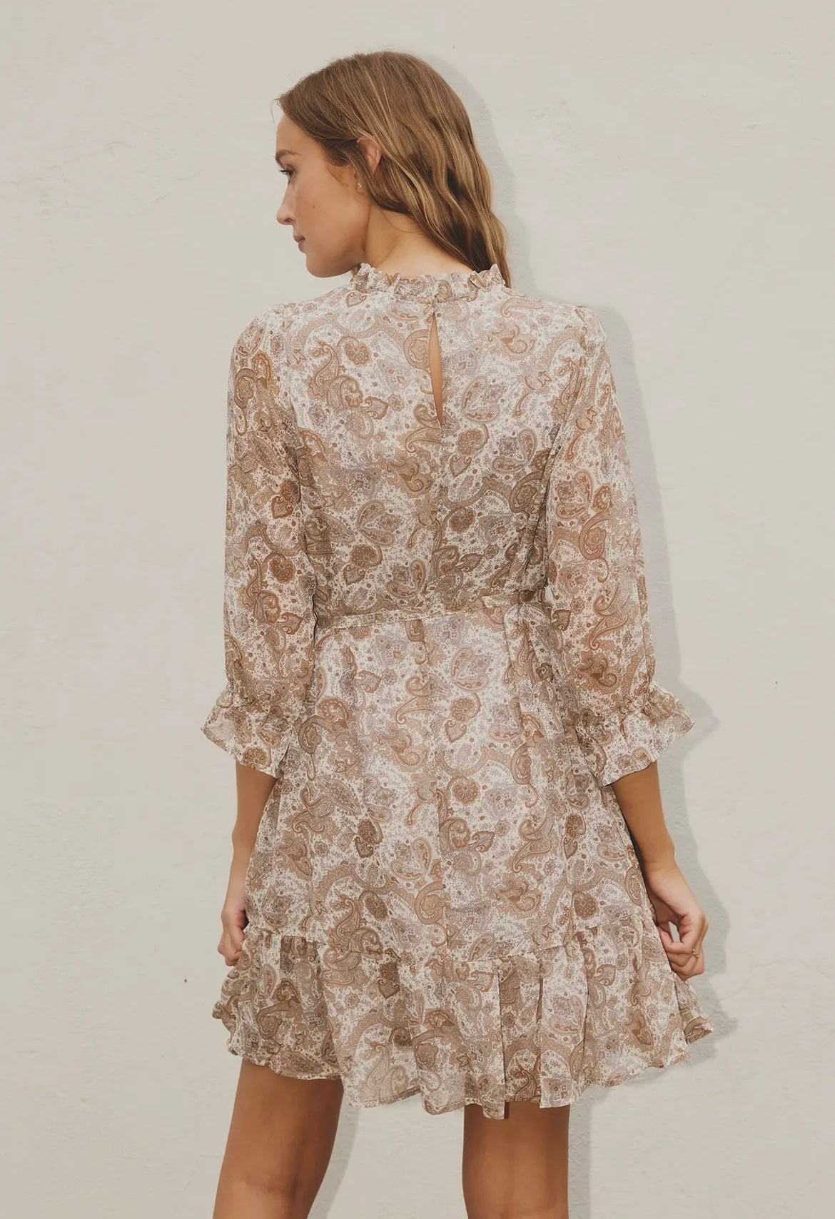Paisley High Neck Dress
