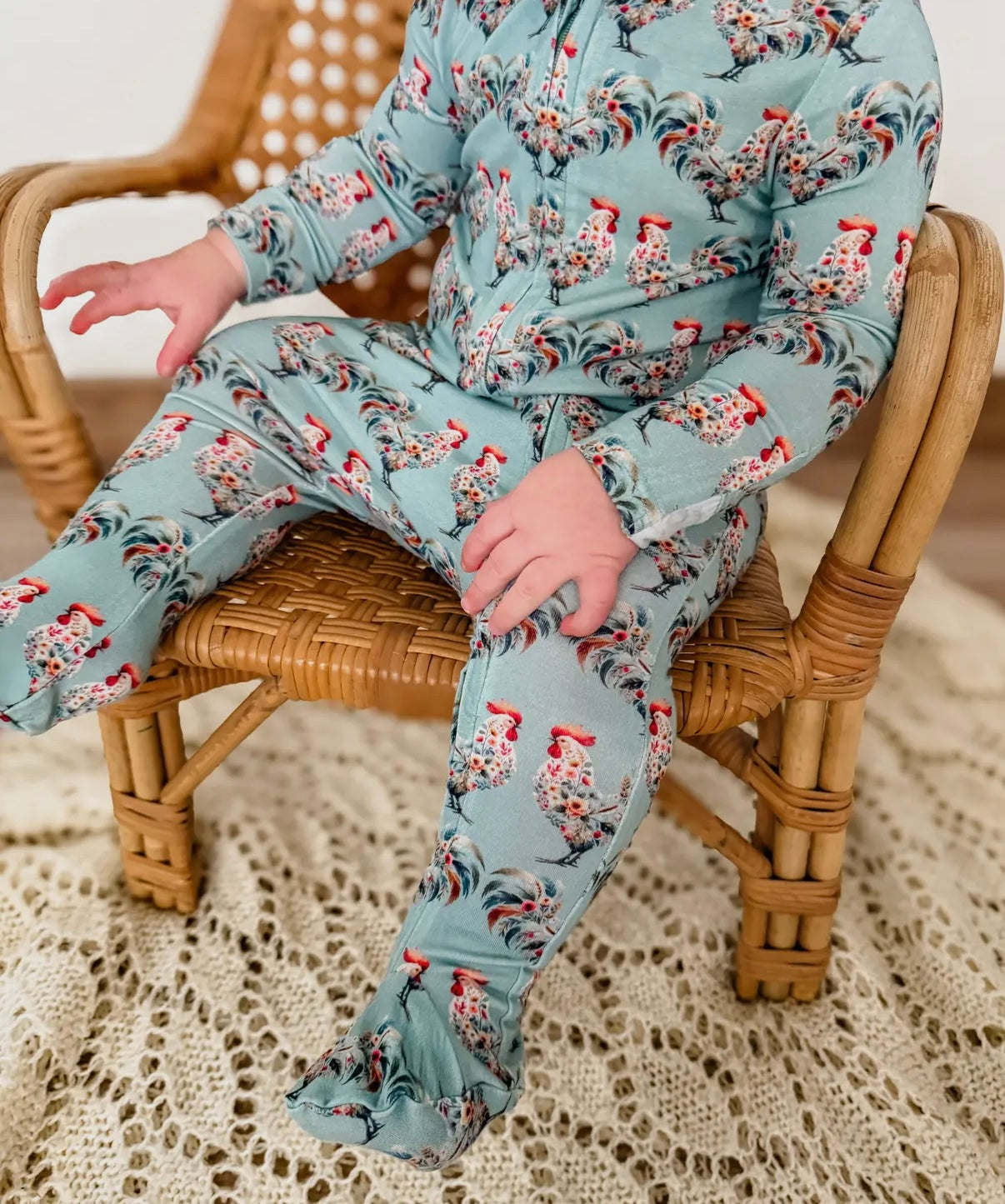 Floral Chicken Pajamas