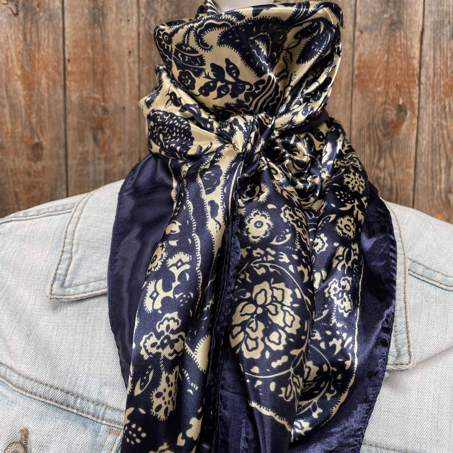 Royal Blue Paisley Wild Rag