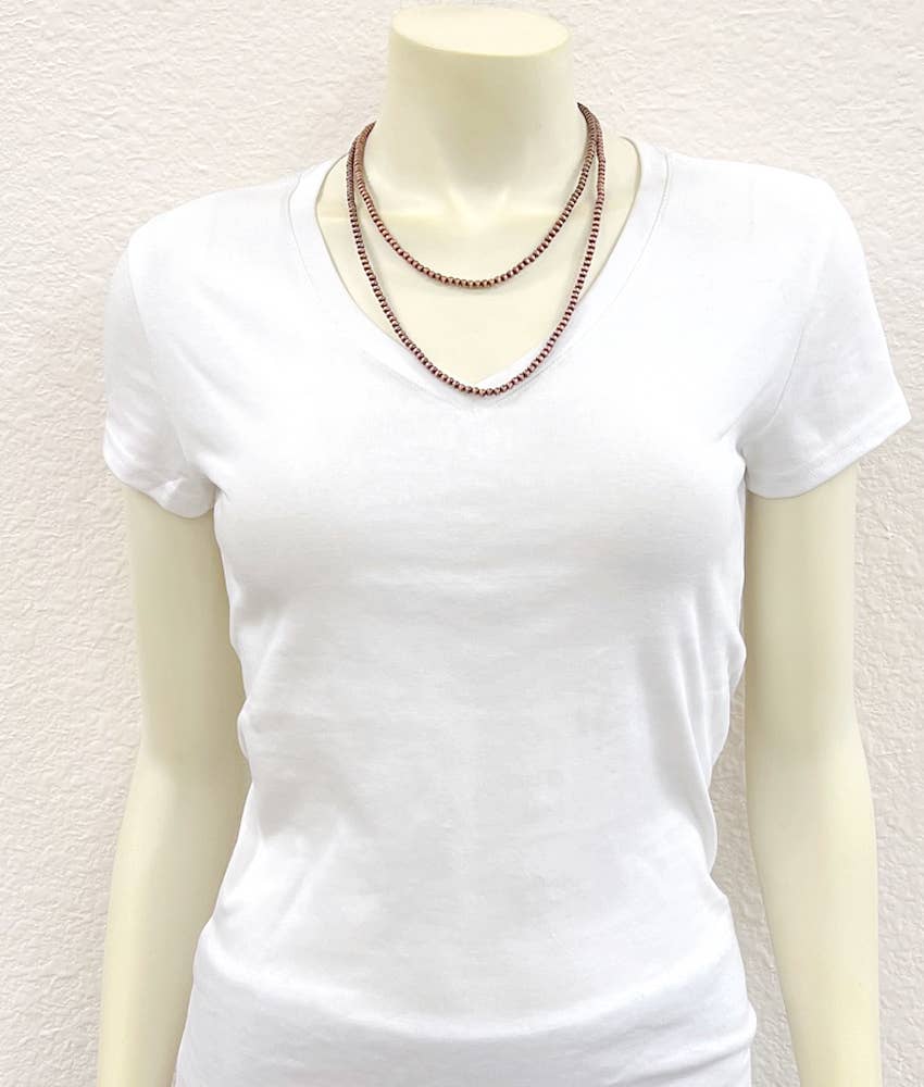Copper 2 Strand Navajo Bead Necklace