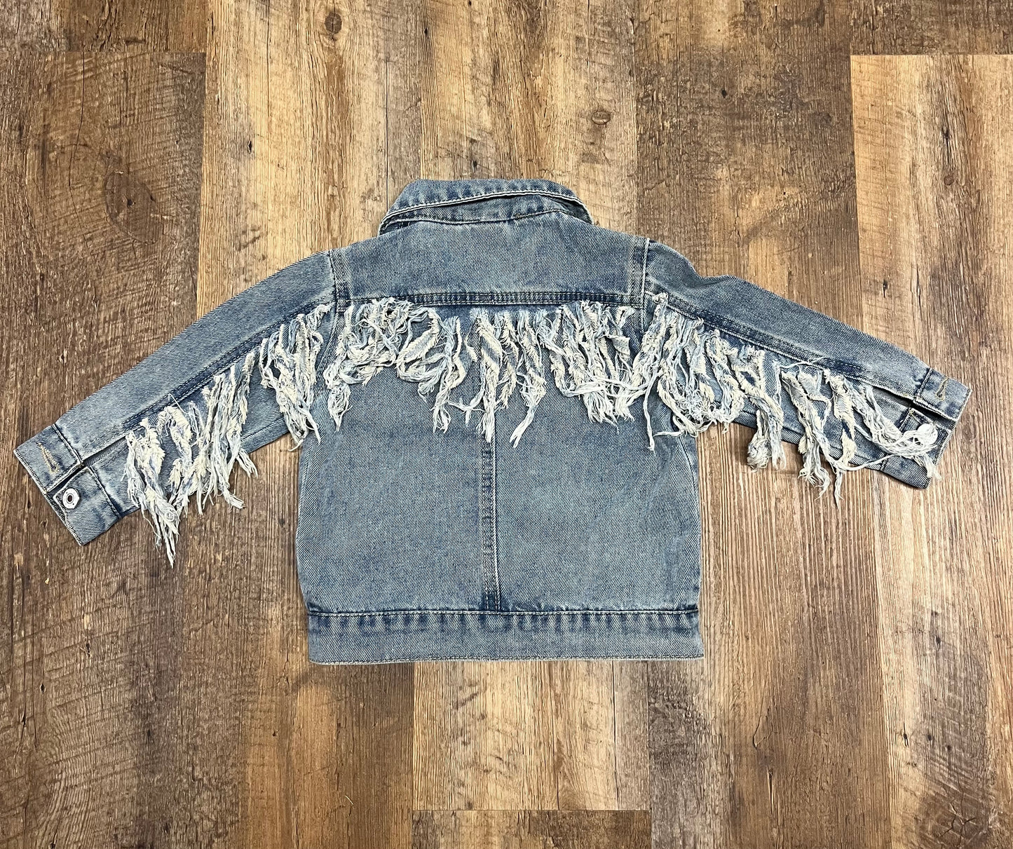 Girls Fringe Denim Jacket