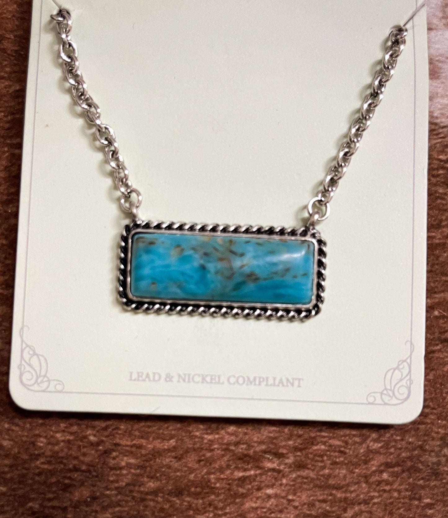 Turquoise Bar Necklace