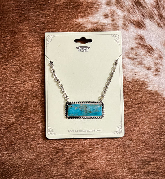 Turquoise Bar Necklace