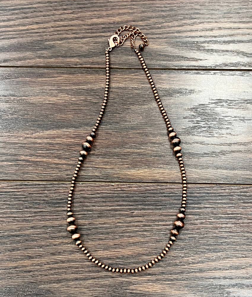 Copper Cluster Navajo Bead Necklace