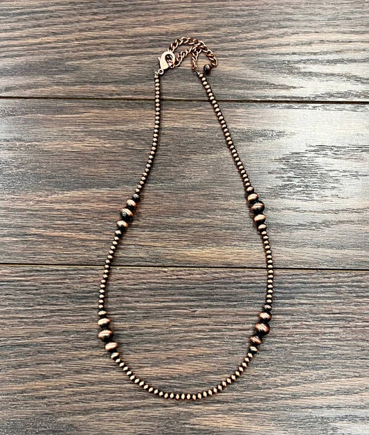Copper Cluster Navajo Bead Necklace