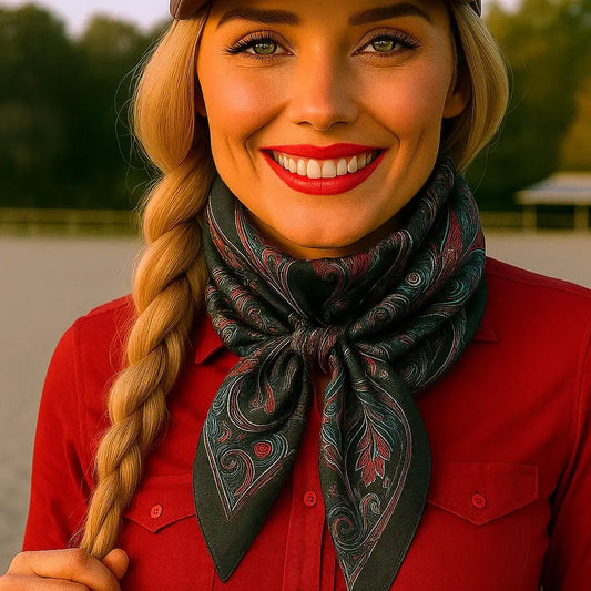 Black Floral Wild Rag