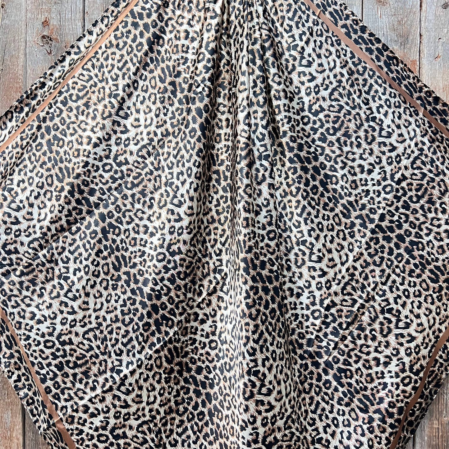 Tan Leopard Wild Rag
