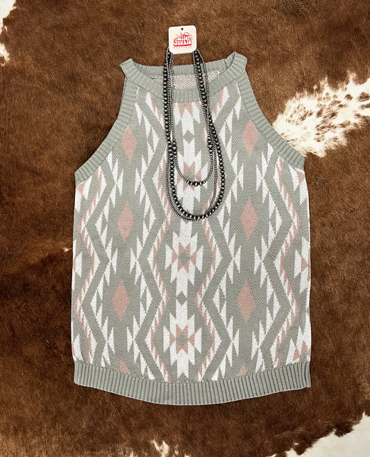 Aztec Sweater Tank