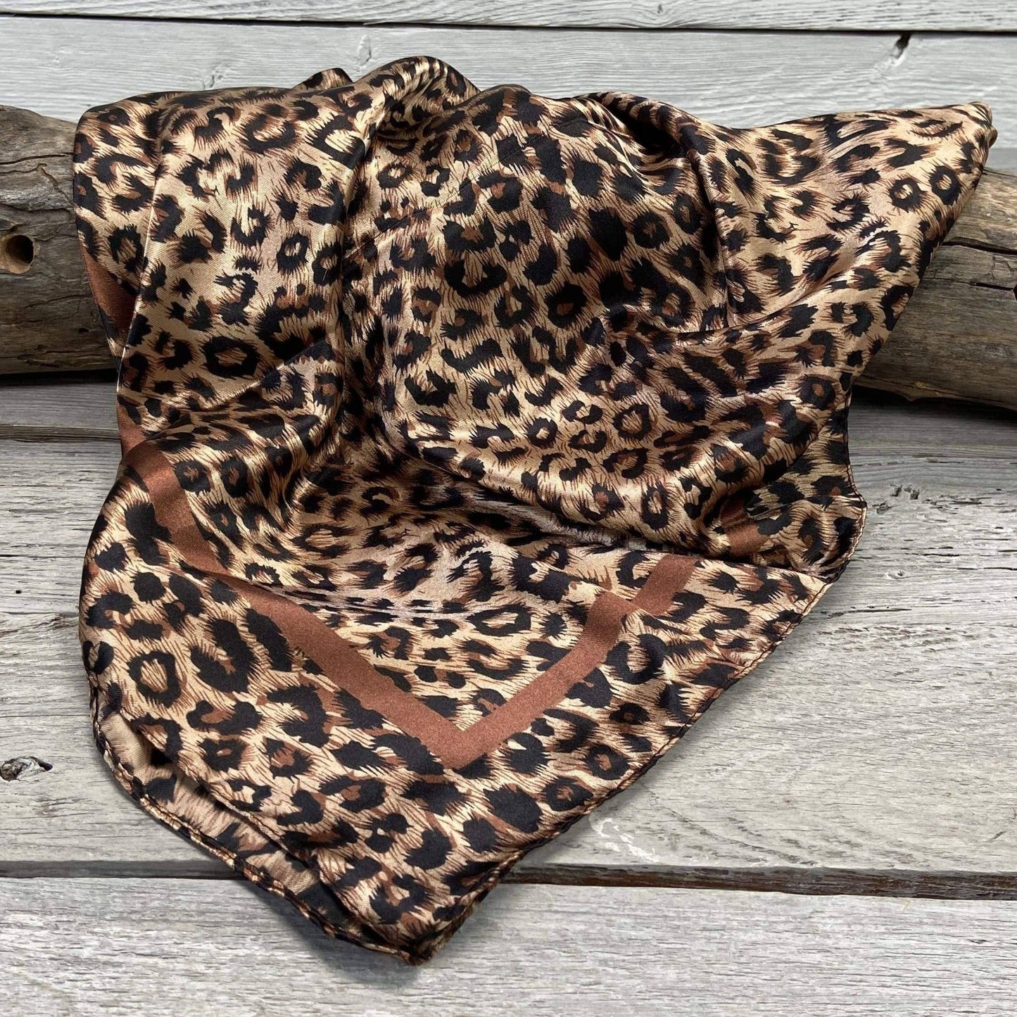 Brown Leopard Wild Rag/Scarf WR169