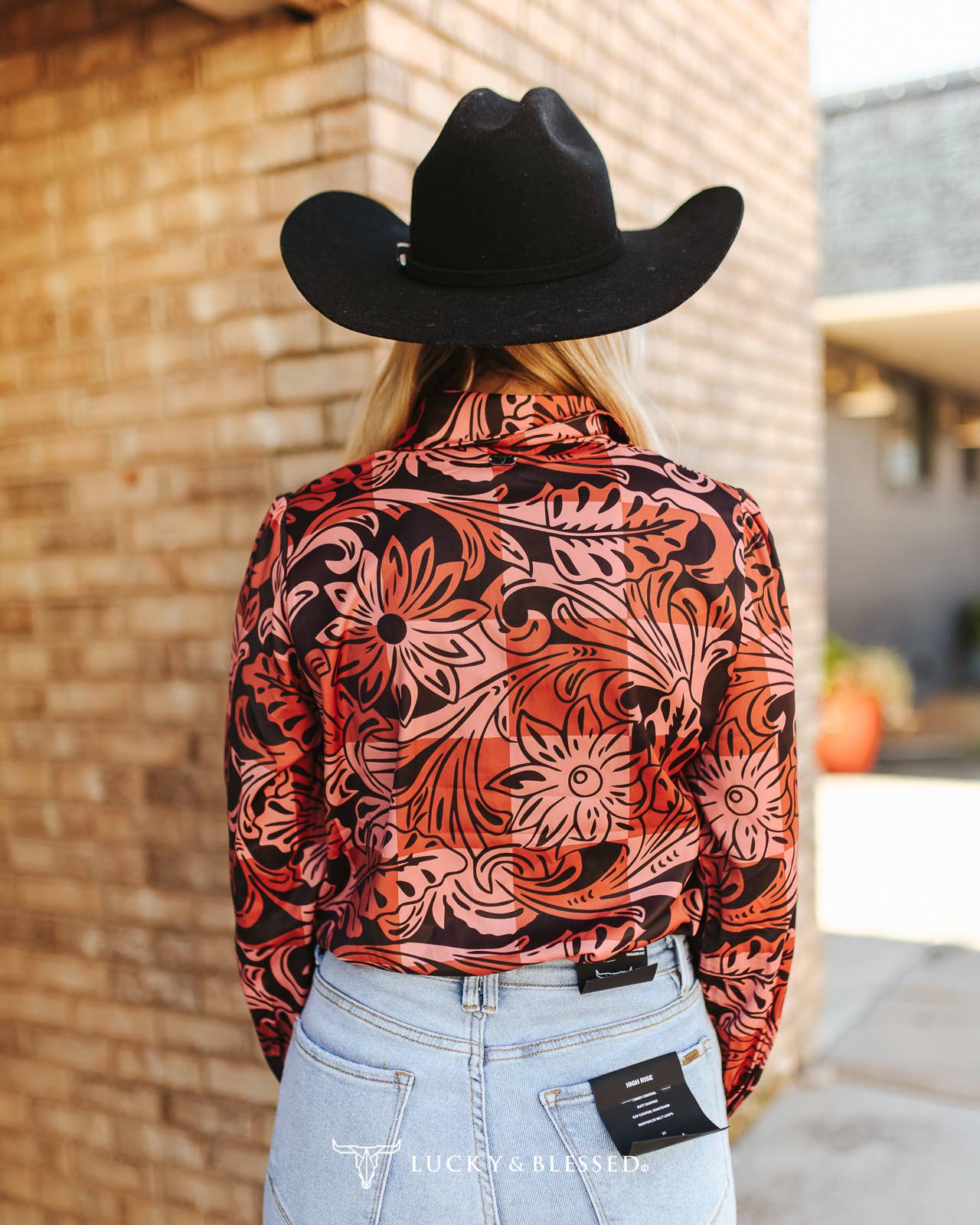 Tooled Print Blouse