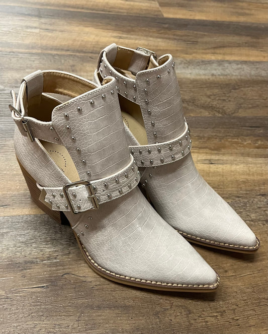 Crocodile Booties-Light Grey