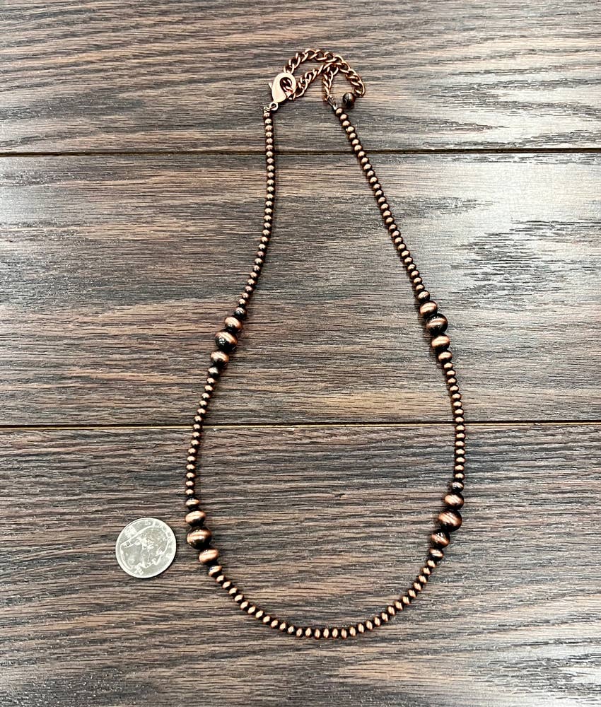 Copper Cluster Navajo Bead Necklace