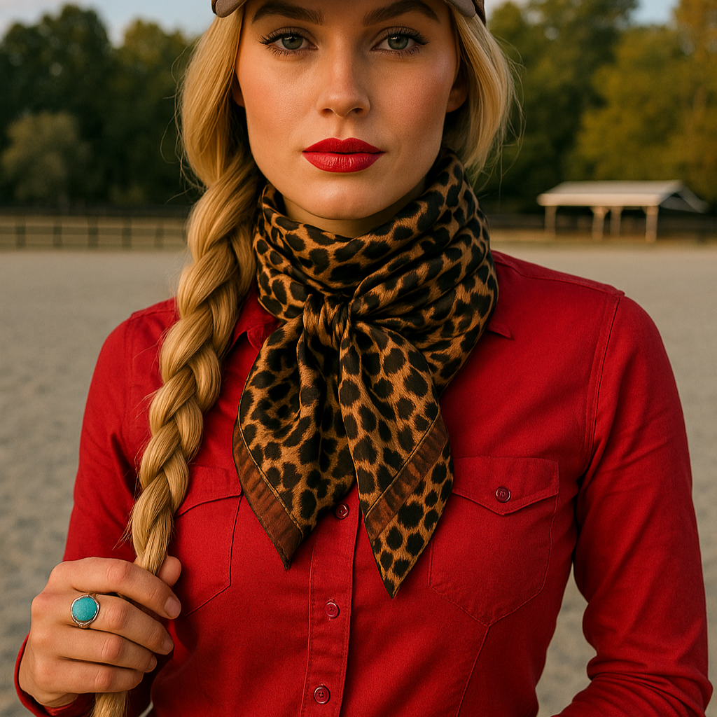 Brown Leopard Wild Rag/Scarf WR169
