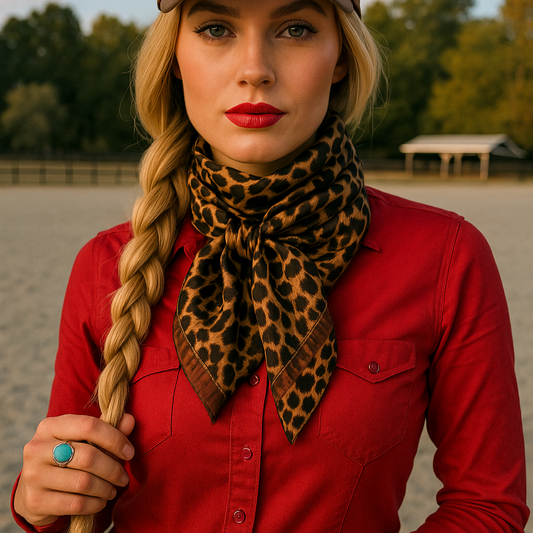 Brown Leopard Wild Rag/Scarf WR169