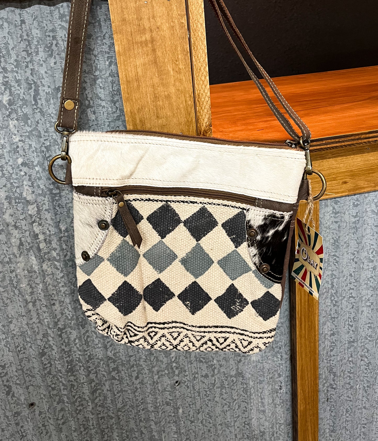 Cowhide/Canvas Bag