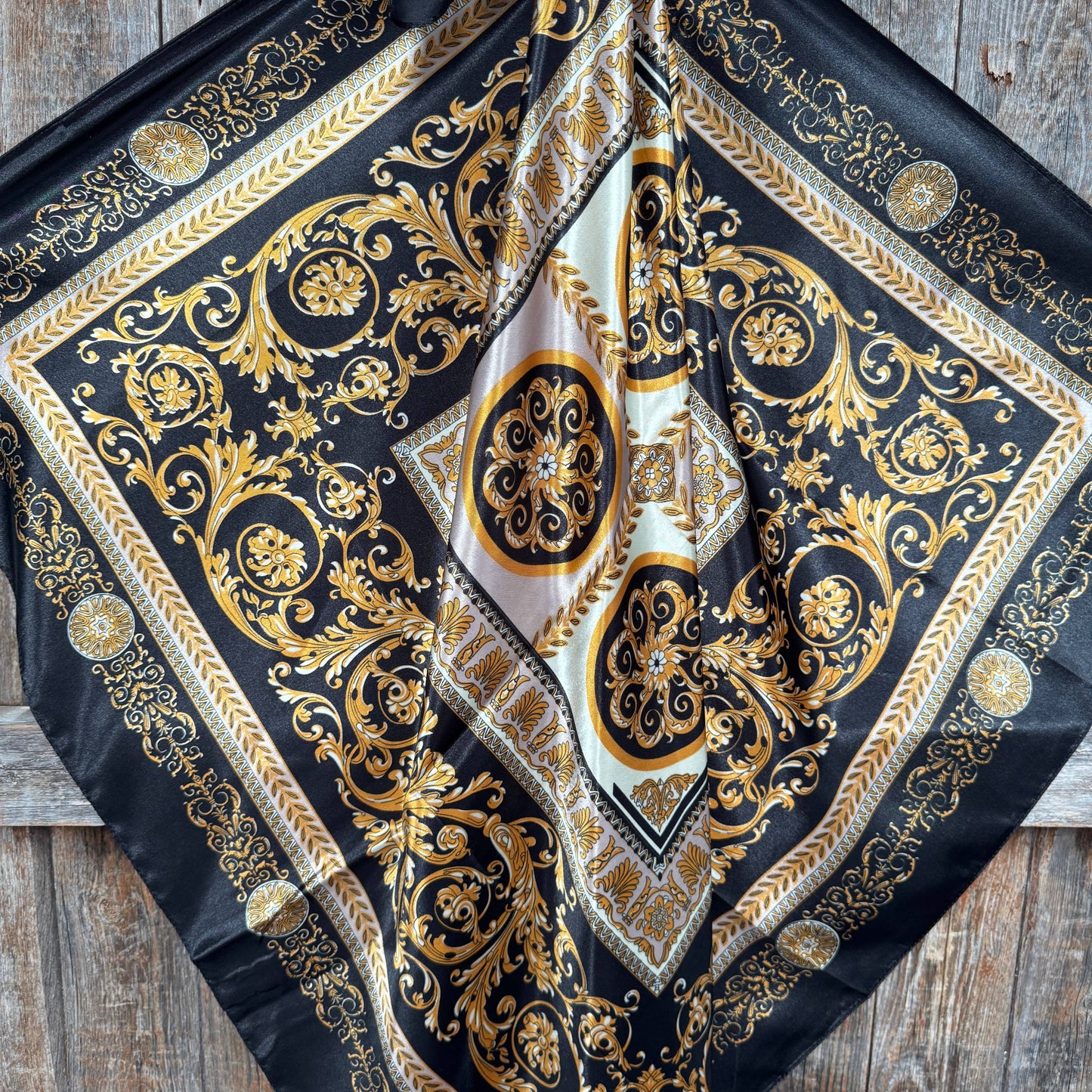 BGold Floral Wild Rag