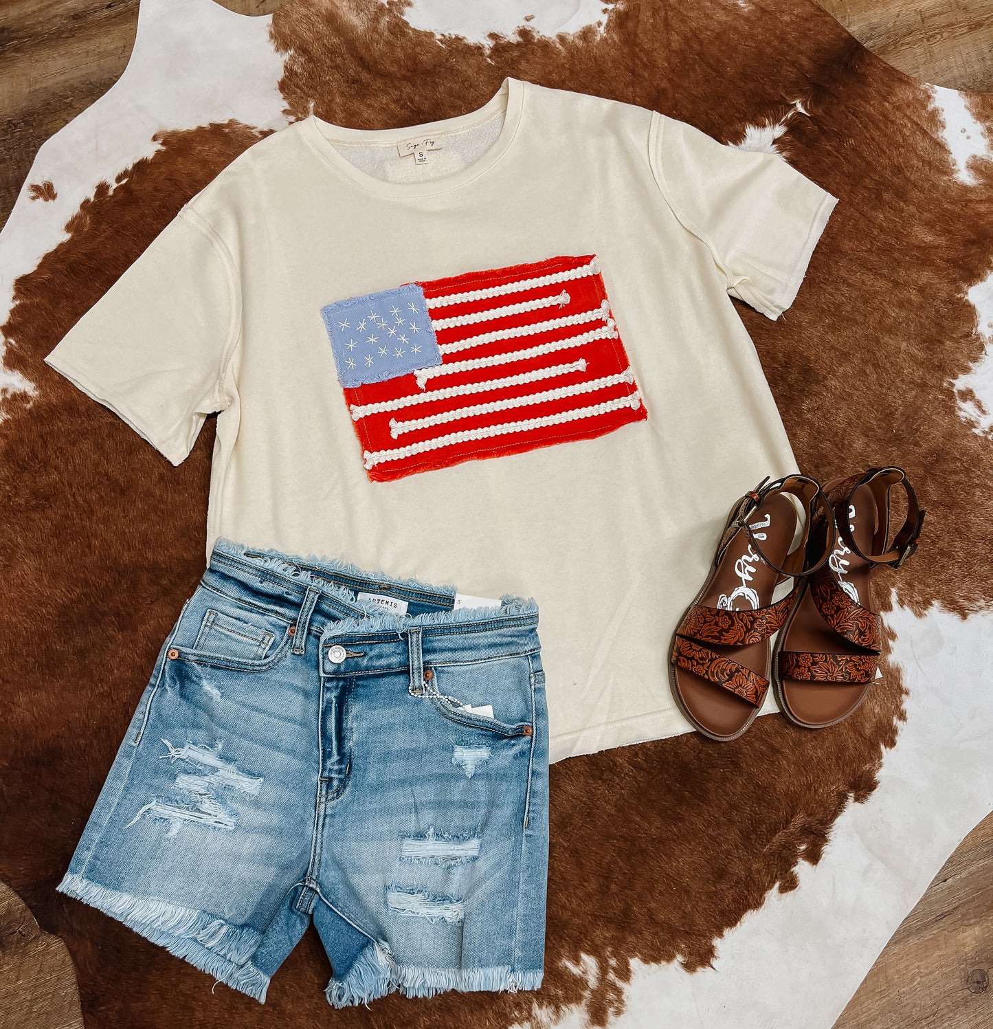 America Flag Oversize Top