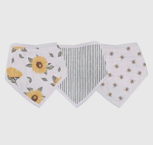Sunflower Bandana Bib Set