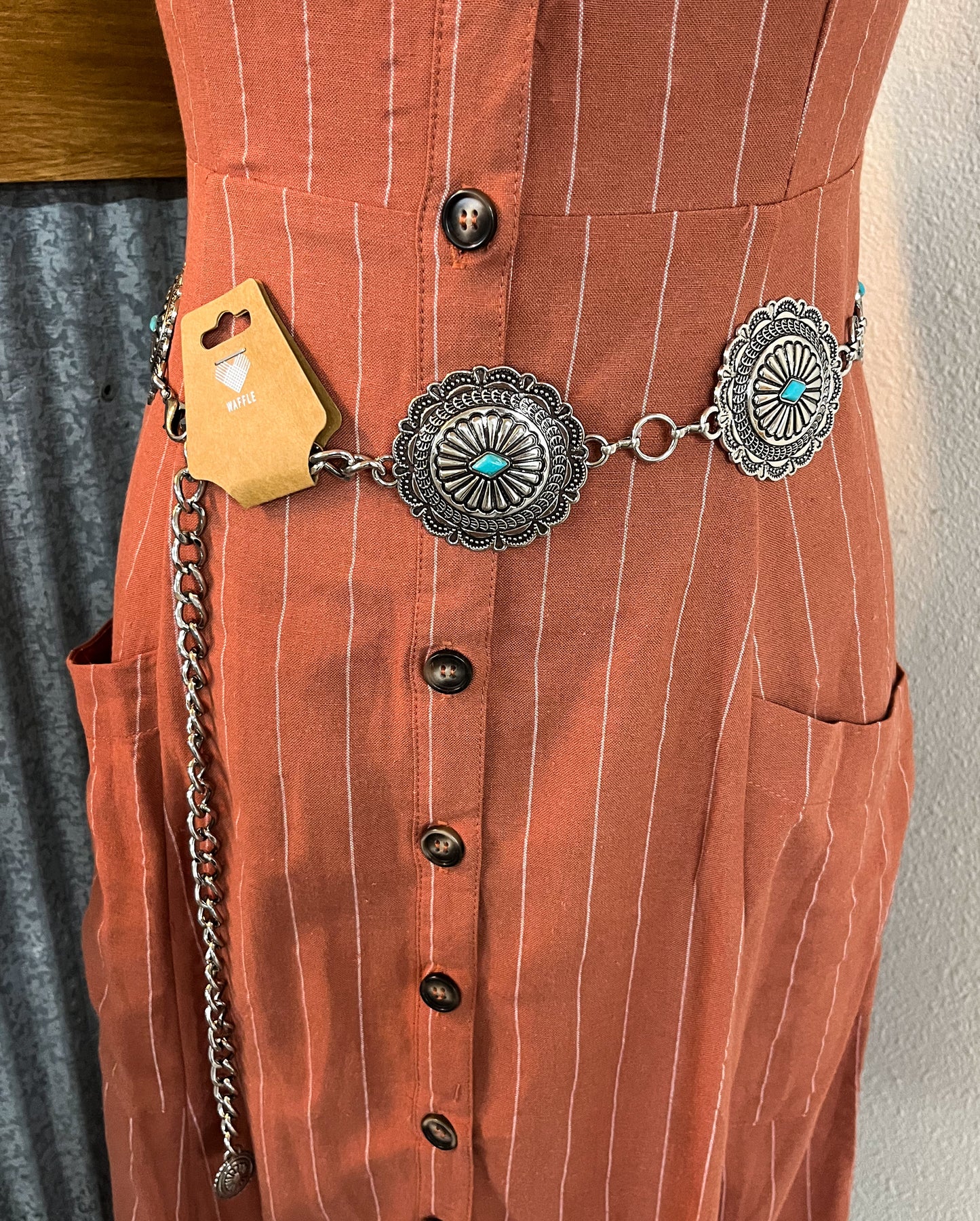 Concho Chain Belt-Women's