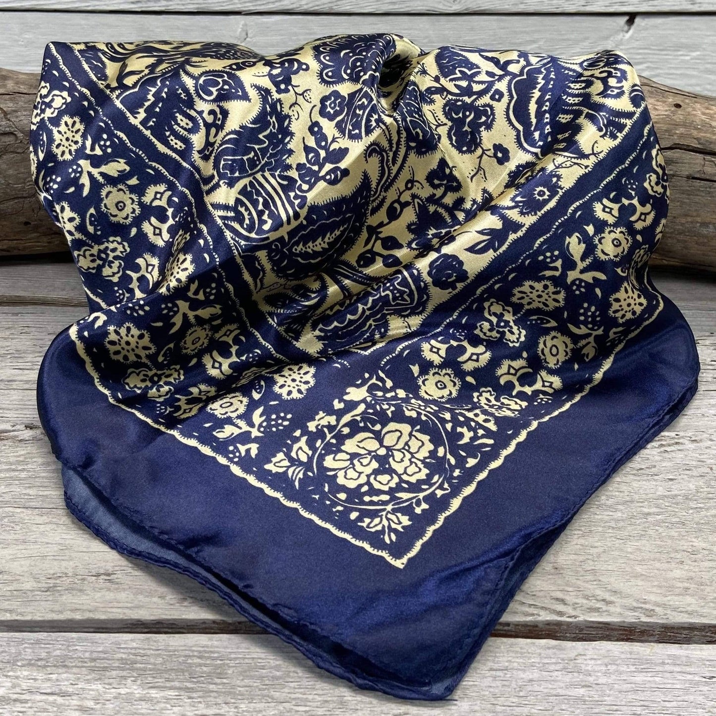 Royal Blue Paisley Wild Rag