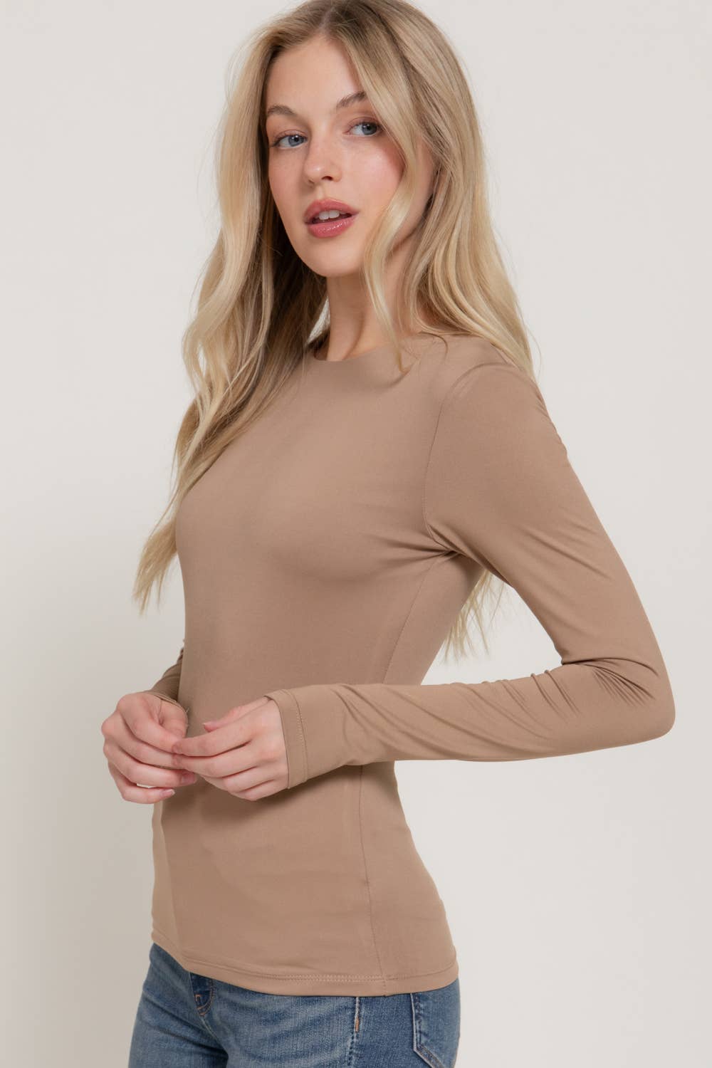Basic Long Sleeve-Camel