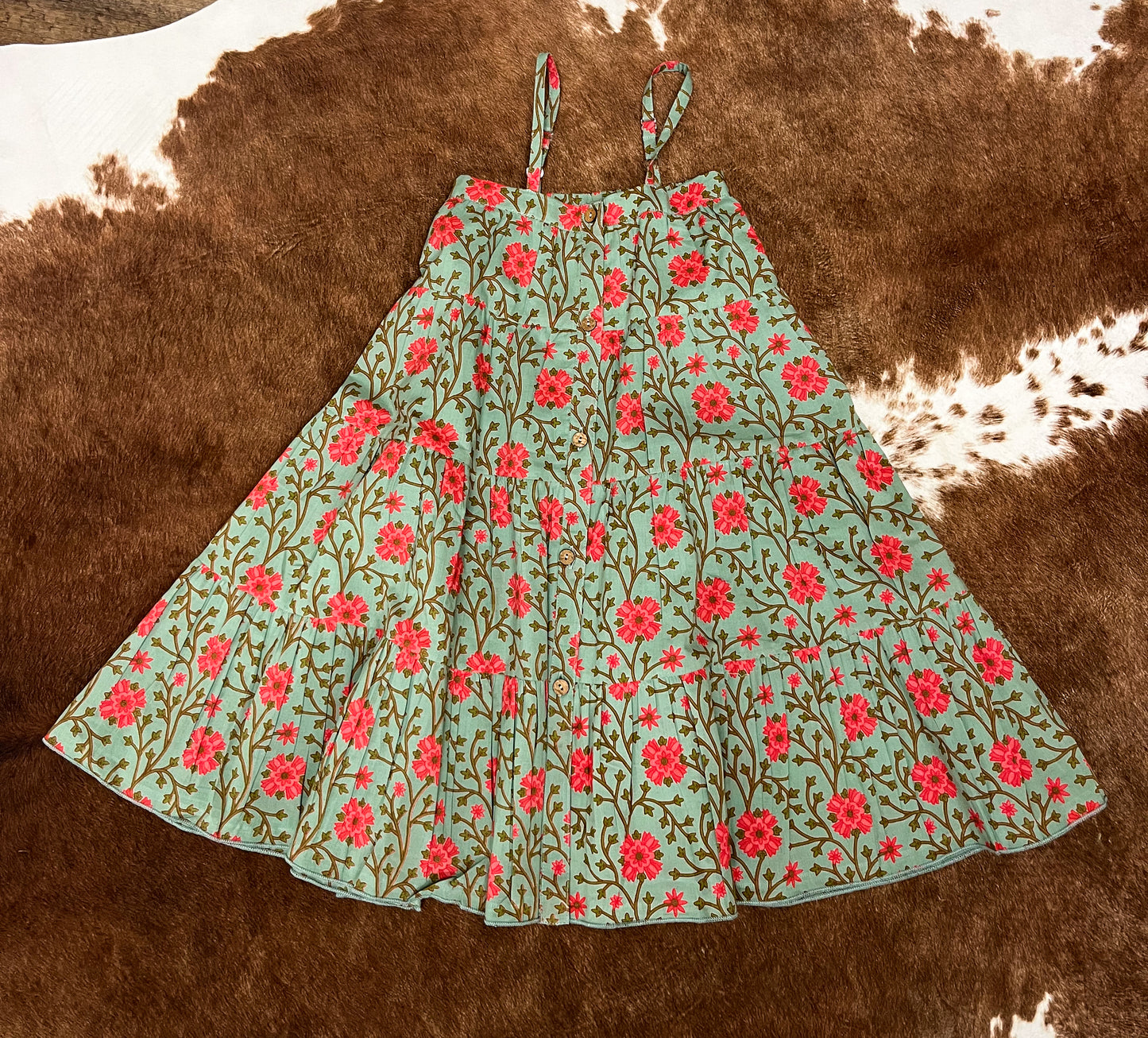 Girls Tiered Floral Dress