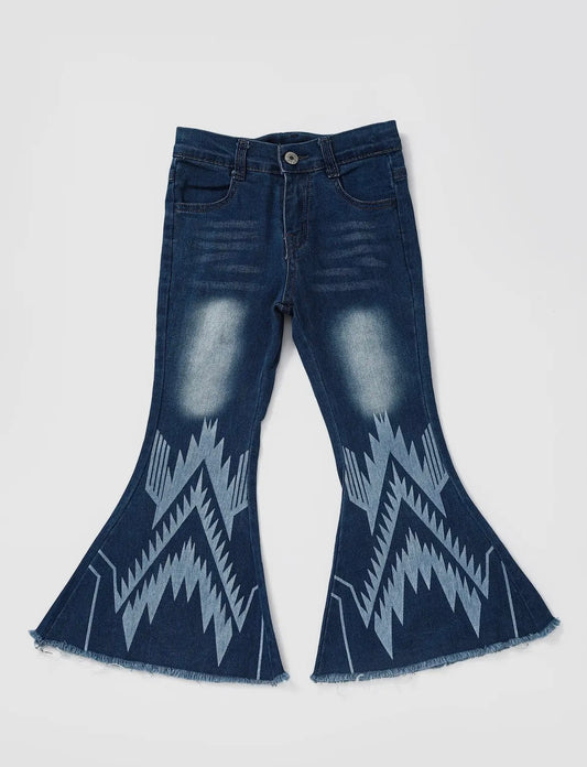 Aztec Denim Flare Jeans