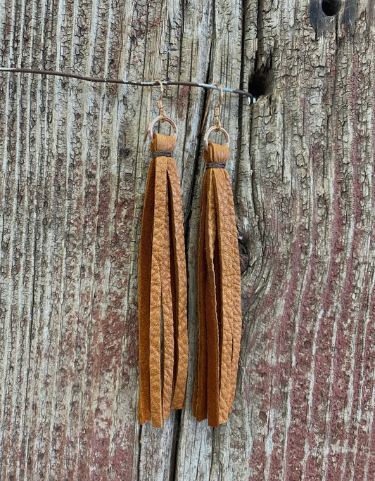 Leather Tassel Earrings