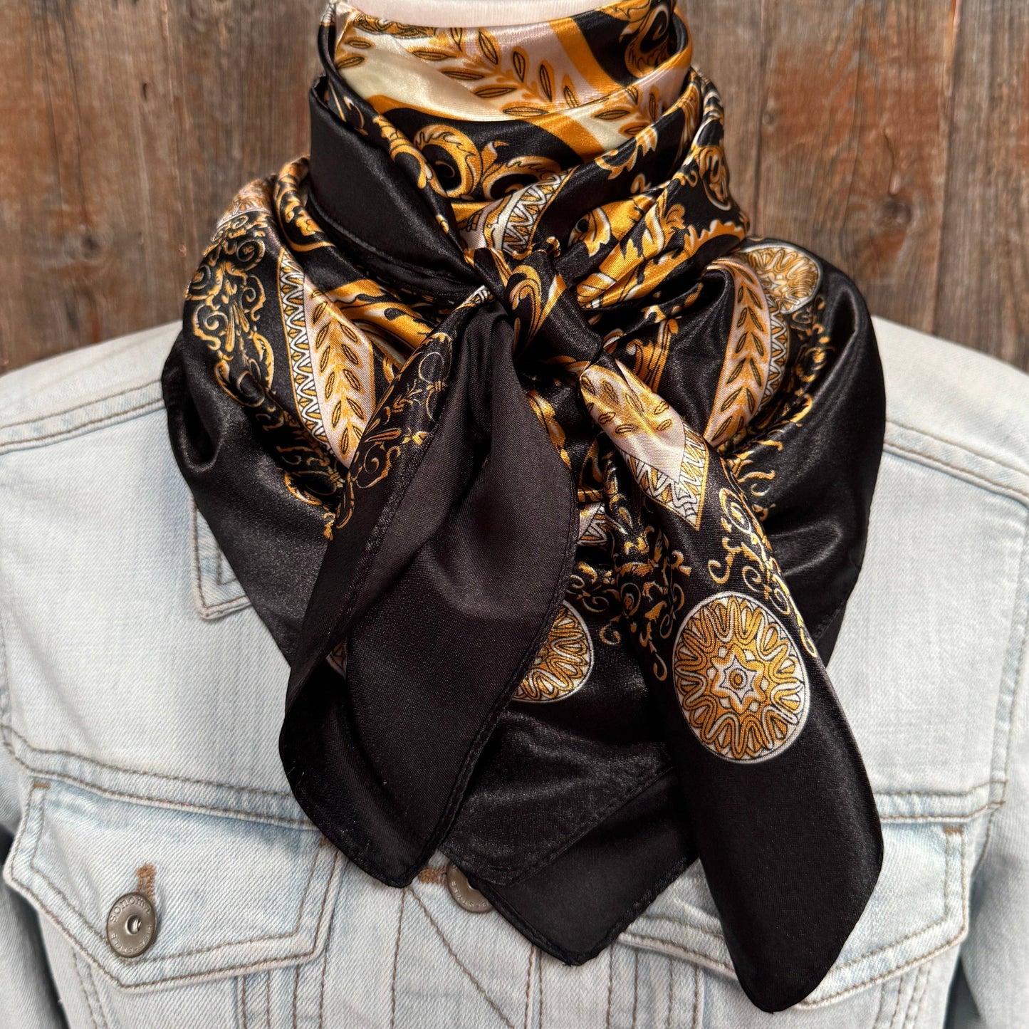 BGold Floral Wild Rag