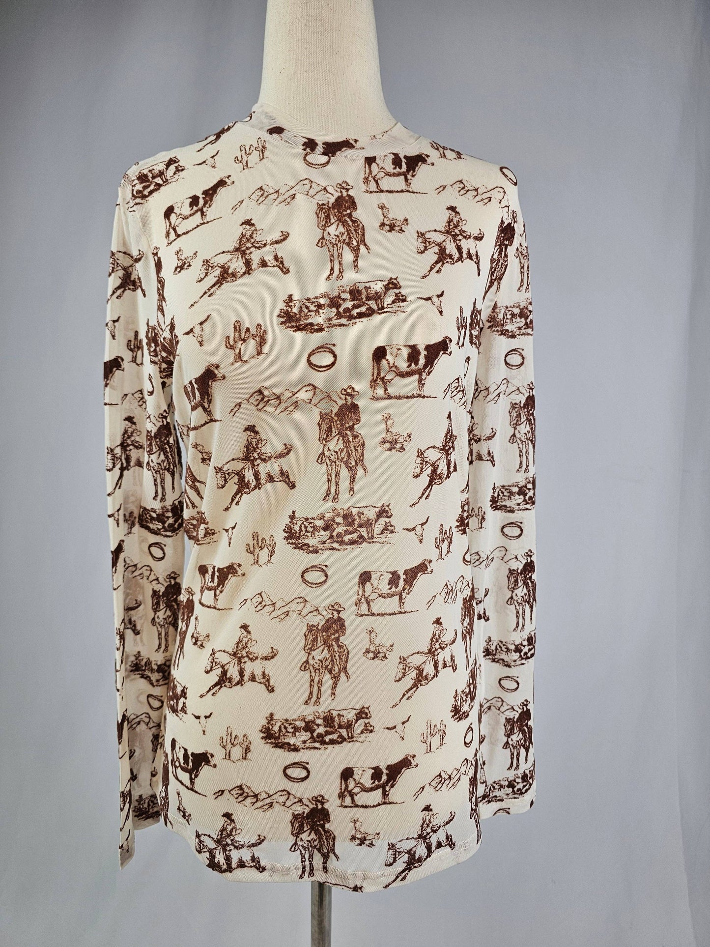 Wild Western Mesh Top