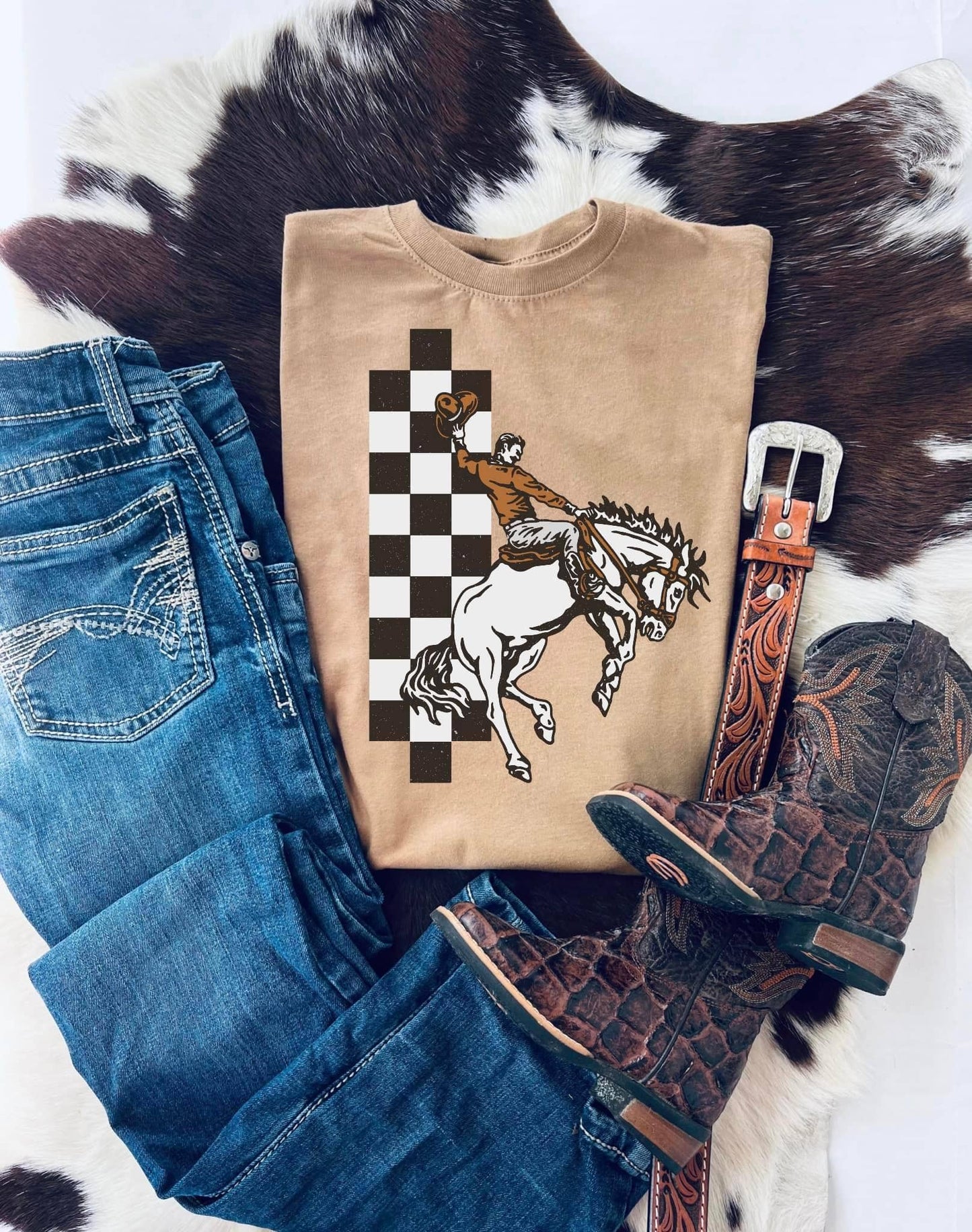 Checkered Cowboy Tee