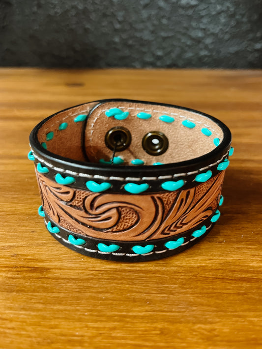 Hand Tooled Bracelet-T Stitch