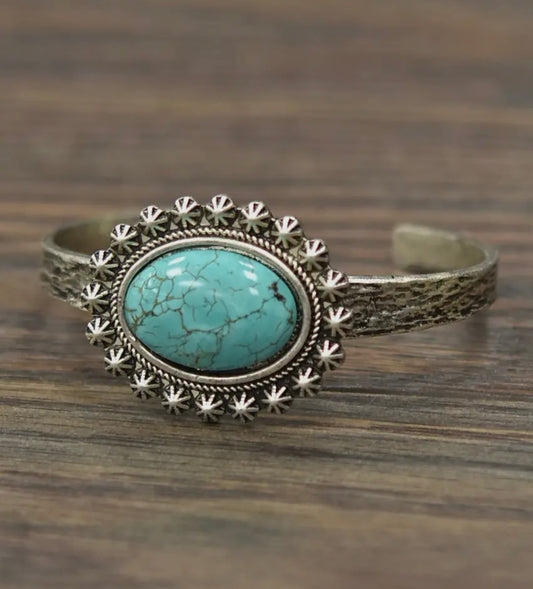 Stone Turquoise Cuff