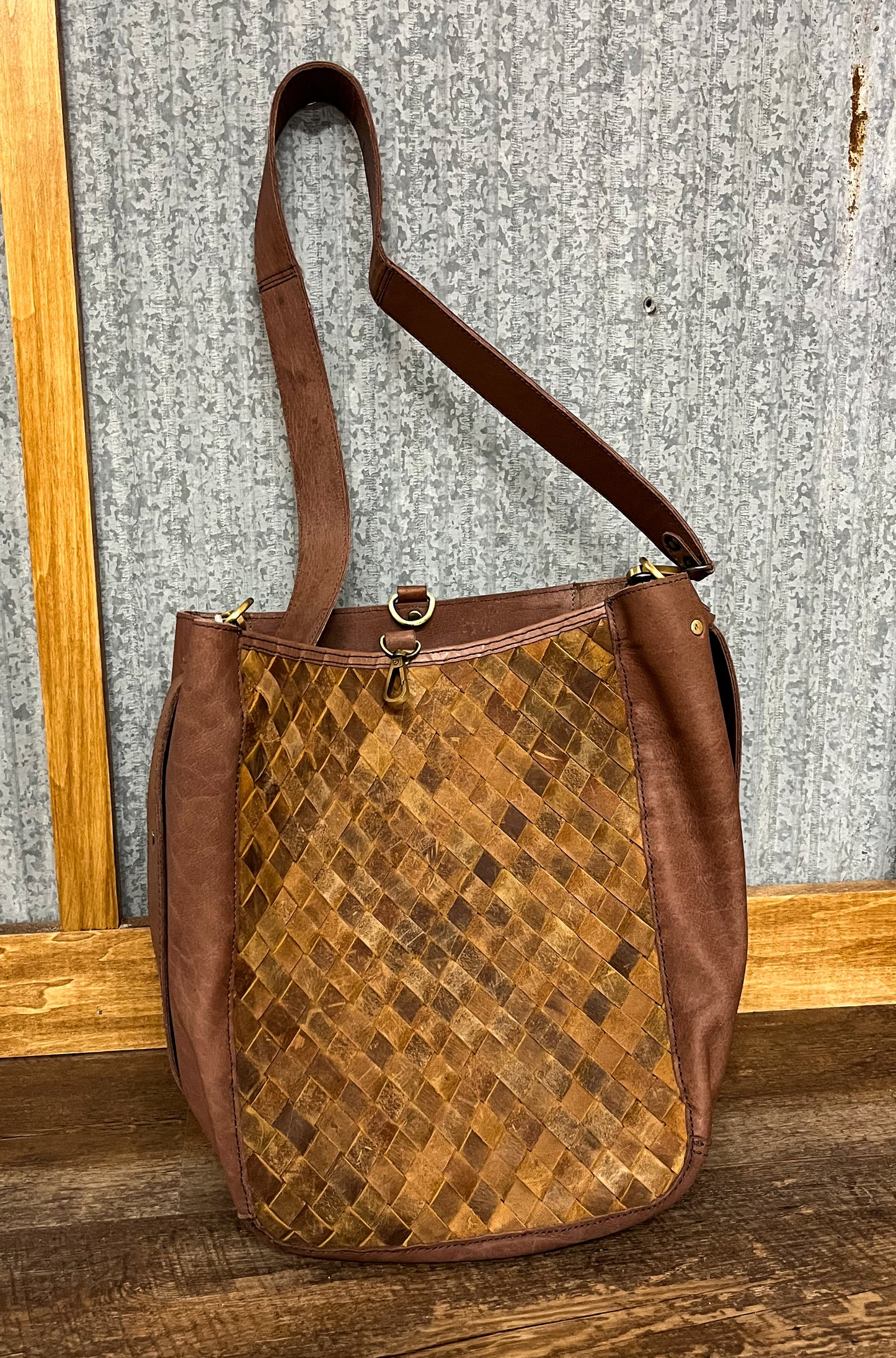 Leather Weave Purse