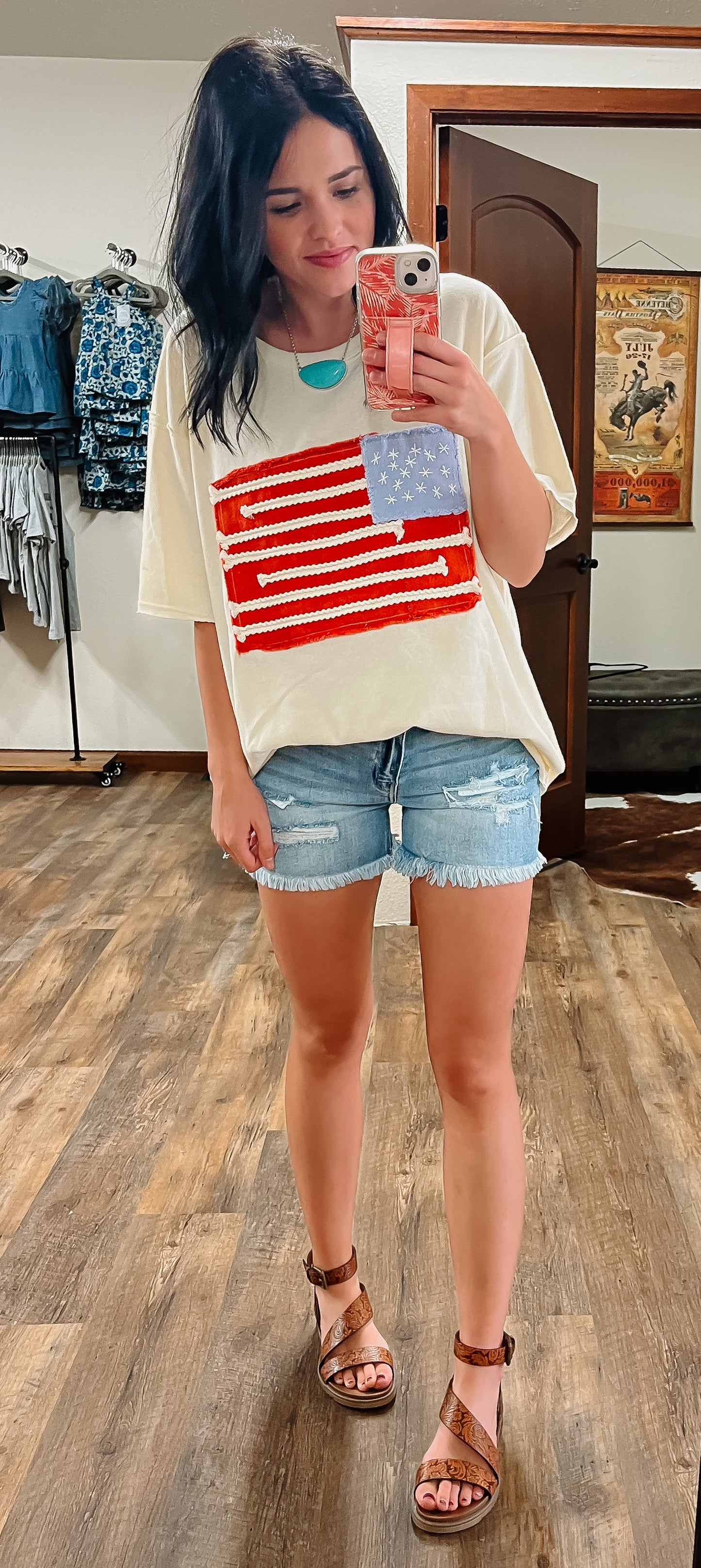 America Flag Oversize Top