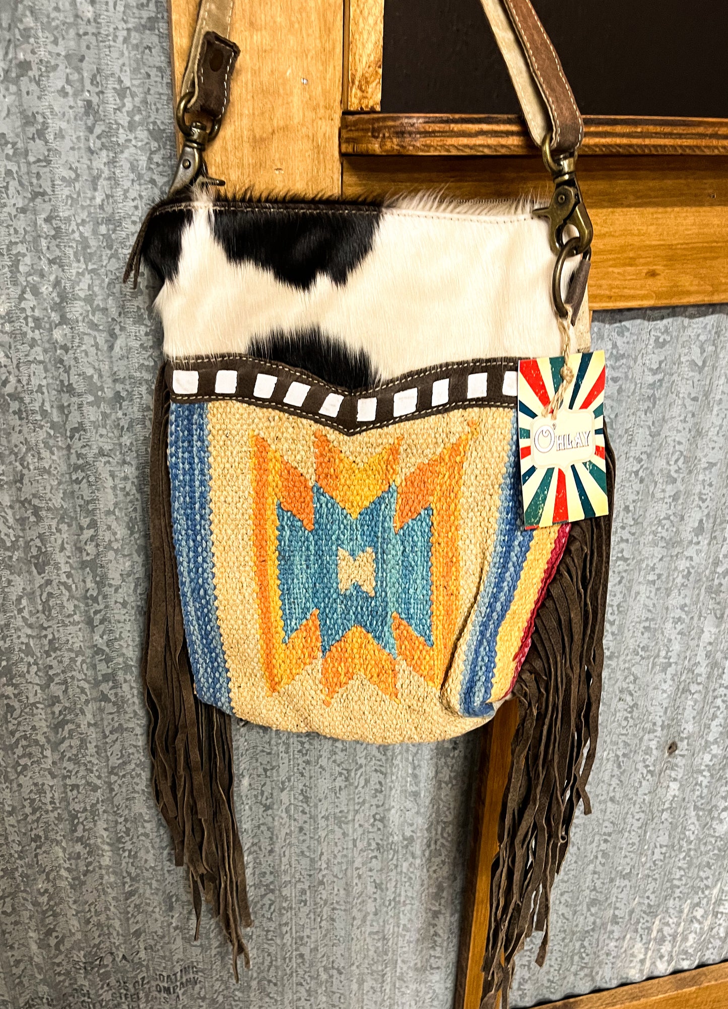 Cowhide/Wool Bag