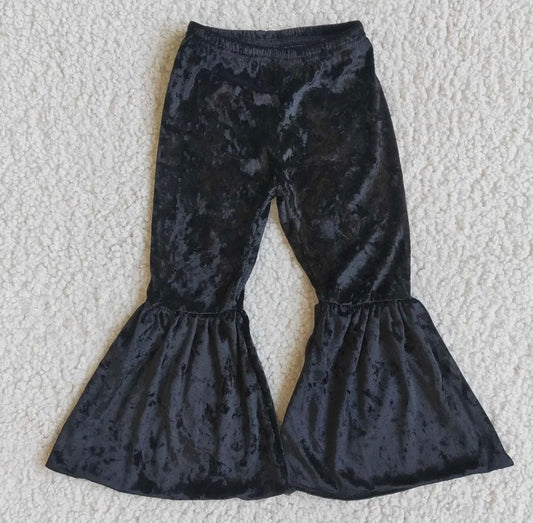 Velvet Bell Bottoms-black