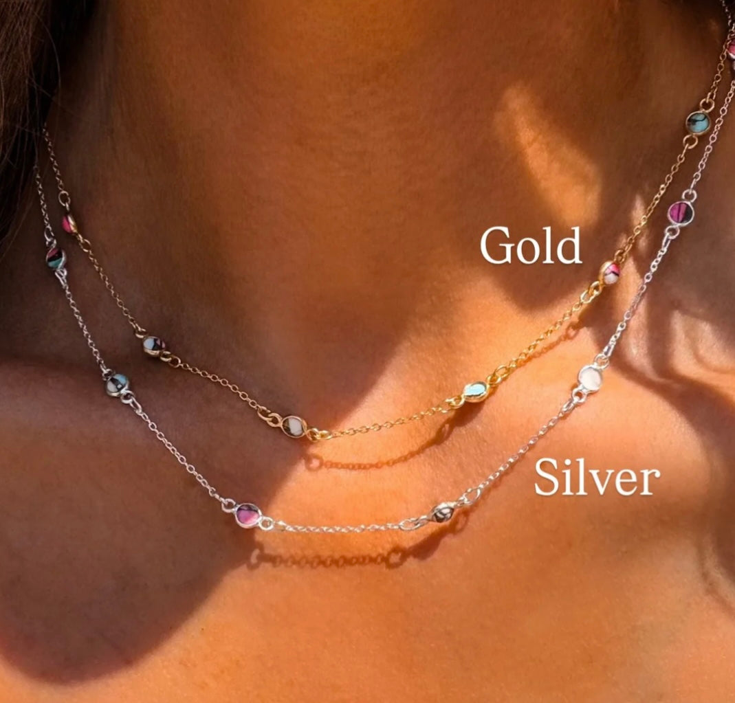 Cotton Candy Dainty Necklace