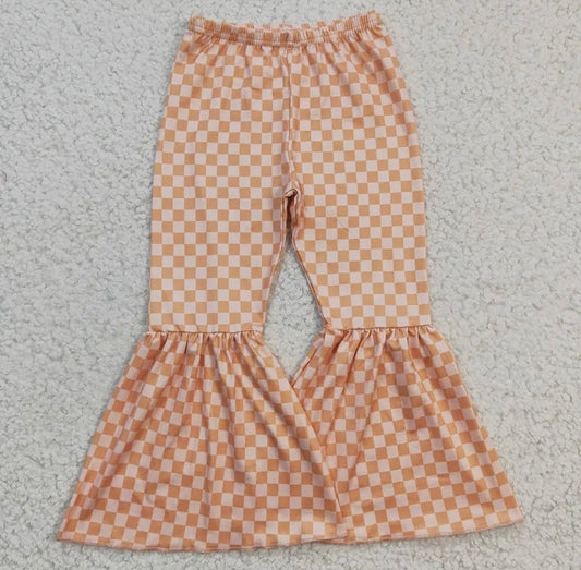 Bell Bottoms-orange check