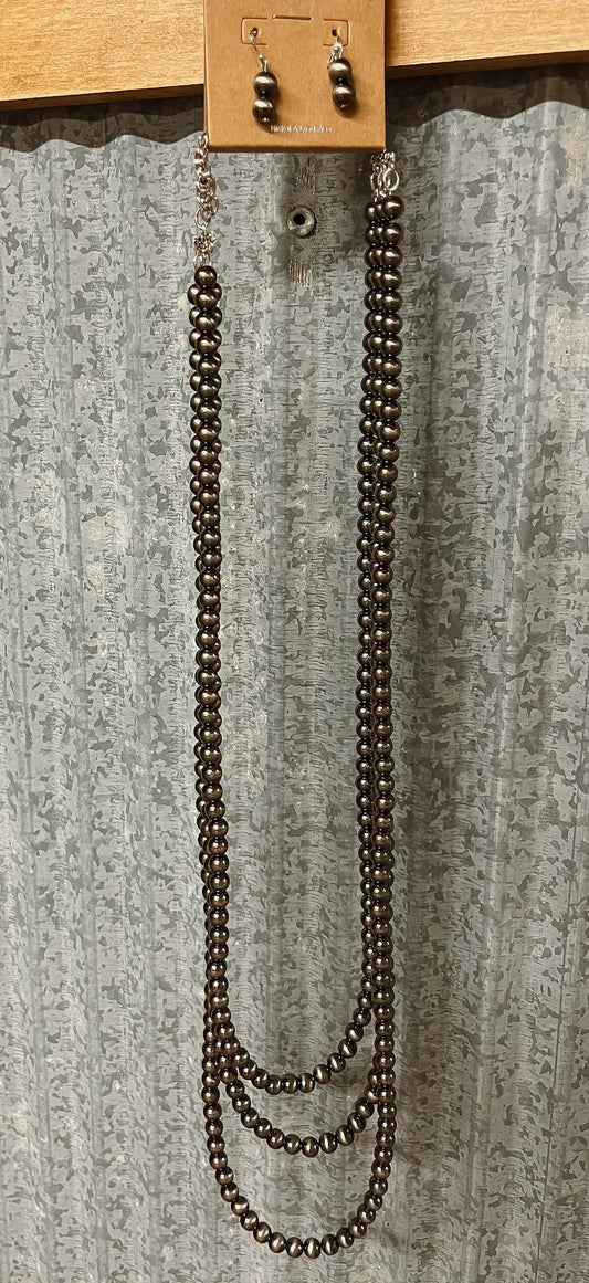 3 Strand Navajo Pearl Necklace